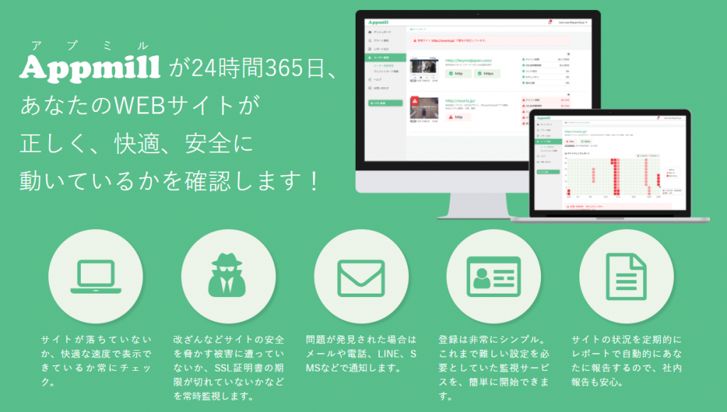 Webサイト監視サービス,自動,クラウド,SaaS,アプリ