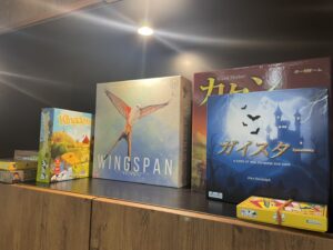 共有スペースにあるボードゲーム